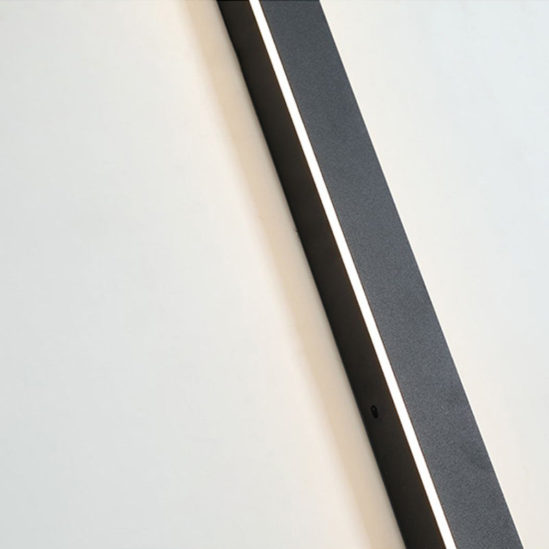 Linear Metal Outdoor Wall Light With Acrylic Diffuser, Black