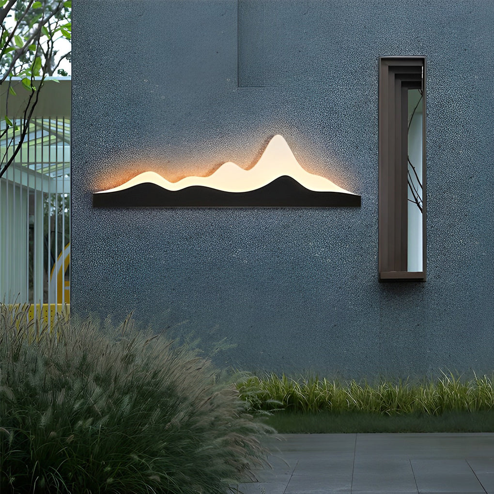 Luz de Parede Moderna em Acrílico para Uso Externo, Design Escultural LED