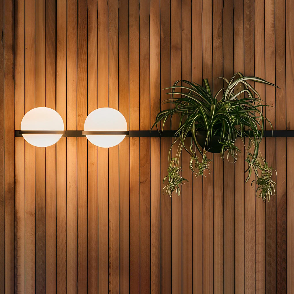 Flowerpot-Shaped Outdoor Wall Light, Modern Steel LED Sconce