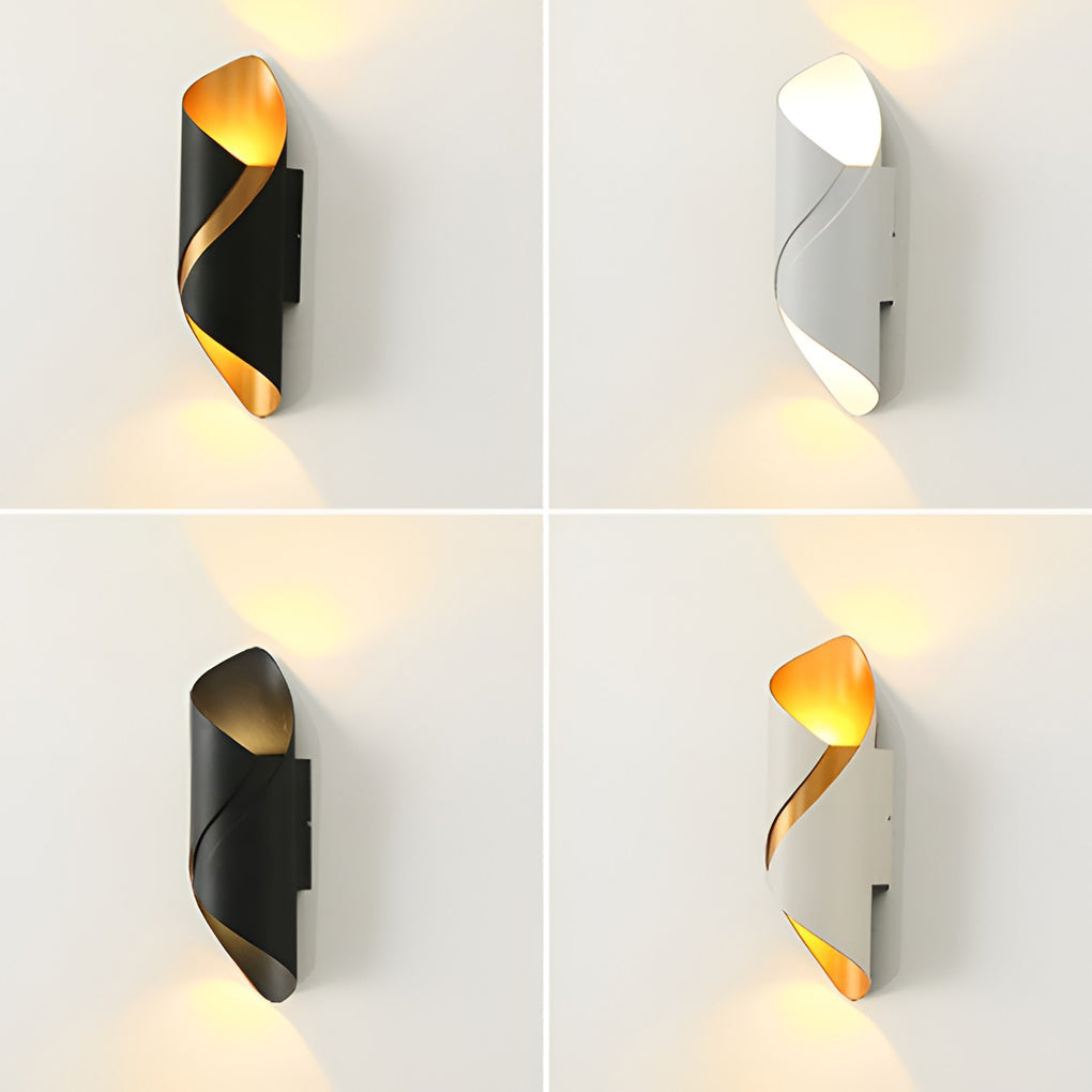 Glass Wall Sconce With LED Light, Indoor Outdoor Modern Fixture