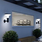 Round Flower-Shape Aluminum Outdoor Wall Lamp, Sunine Solar LED