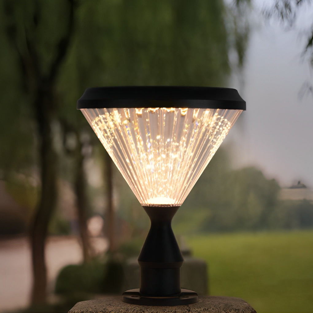 Luz de Parede Solar Redonda Odette com LED, Abajur de Alumínio Riscado