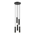 Pendant Light, Geometric Cylinder Cluster, E27, Black, Chrome or Gold