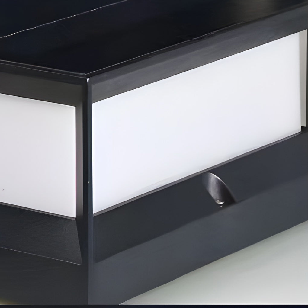 Lampe extérieure carrée Una en aluminium, lanterne solaire ou câblée LED  