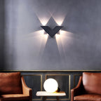 Washer-Style Aluminum Wall Light, V-Shaped Warm LED Beam, IP65 Rated