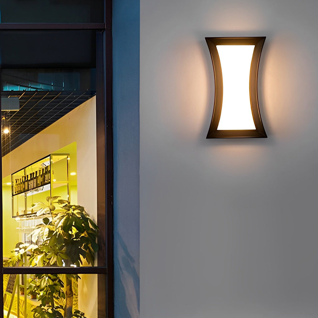 Lampe murale extérieure Quest noire et or, aluminium poli, design IP65  