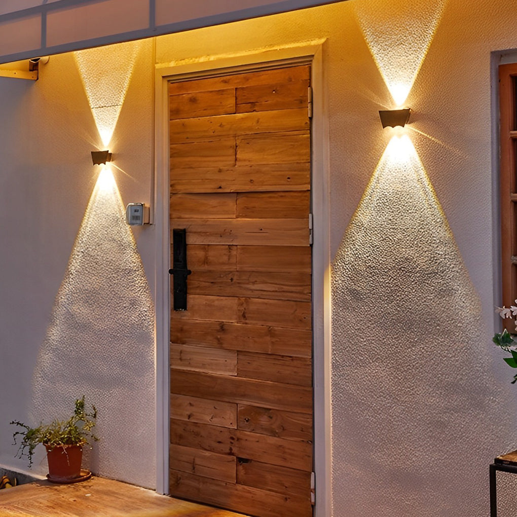 Applique murale LED, Thsina en aluminium noir pour extérieur