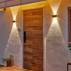 Applique murale LED, Thsina en aluminium noir pour extérieur