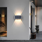 Soldier Solar LED Rectangular Outdoor Wall Lamp, Black ABS