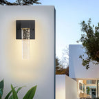 Applique murale LED Veda à bulles de cristal pour espaces extérieurs