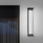 Quenna Modern LED Strip Outdoor Wall Light, Black Stainless Steel Design