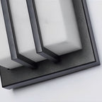 Retro resin væglampe med skærm i marmorlook, LED udendørs væglampe