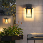 Valeri Solar-Powered Retro Wall Light With Thickened Glass Shade
