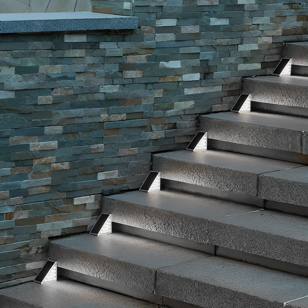 Triangle Solar Step Lights, Automatic Wire-Free Outdoor Lamps