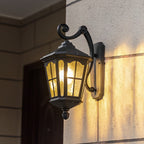 Arandela Exterior, Renee Retro em Alumínio e Vidro com LED Quente