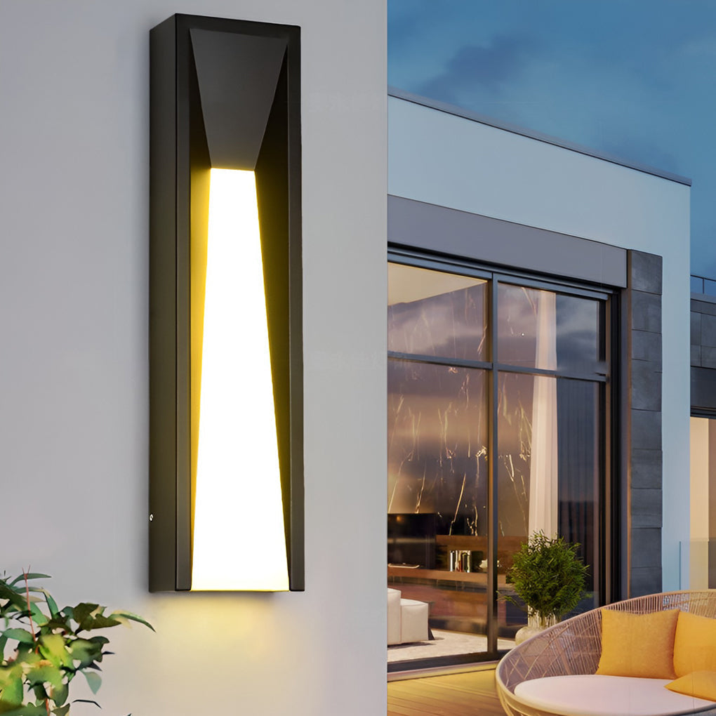 Arandela de Parede Exterior Vera em Aço Inoxidável com Luz LED Quente