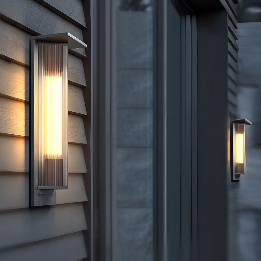 Vintage sort aluminiums LED-væglampe til udendørs brug, med solcellemulighed