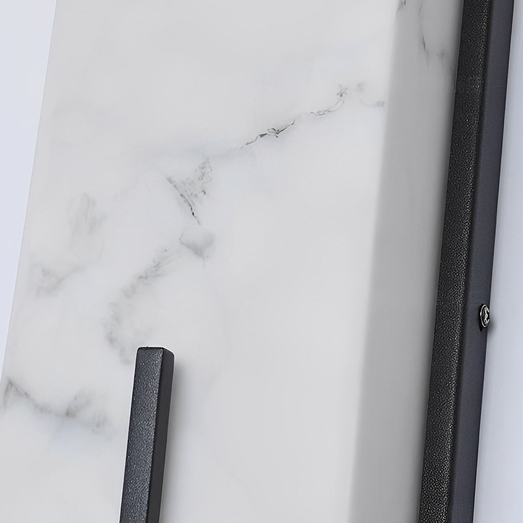 Outdoor Resin Wall Sconce with Rectangular LED Light Panel