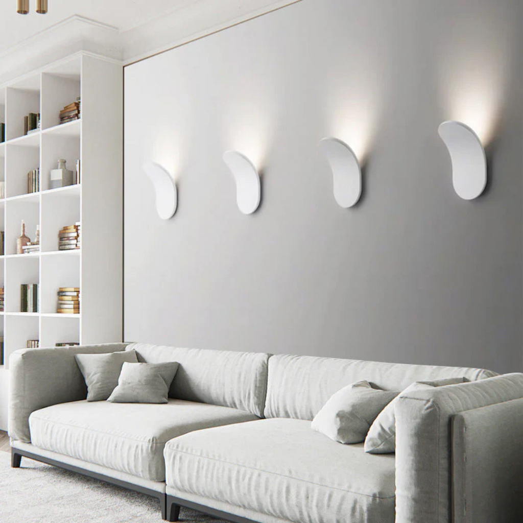 Buet jernvægslampe, blødt LED-lys, nordisk-inspireret design