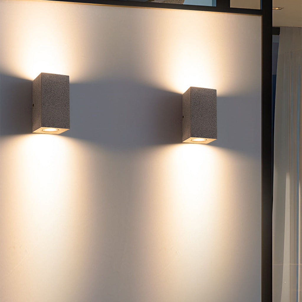 Steadfast Terrazzo Aluminium Udendørs Væglampe, Op-Ned LED Væglampe