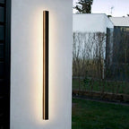 Linear Metal Outdoor Wall Light With Acrylic Diffuser, Black