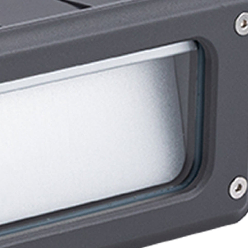 Klassiske LED-udendørs trinlys, sandgråt aluminium, IP65