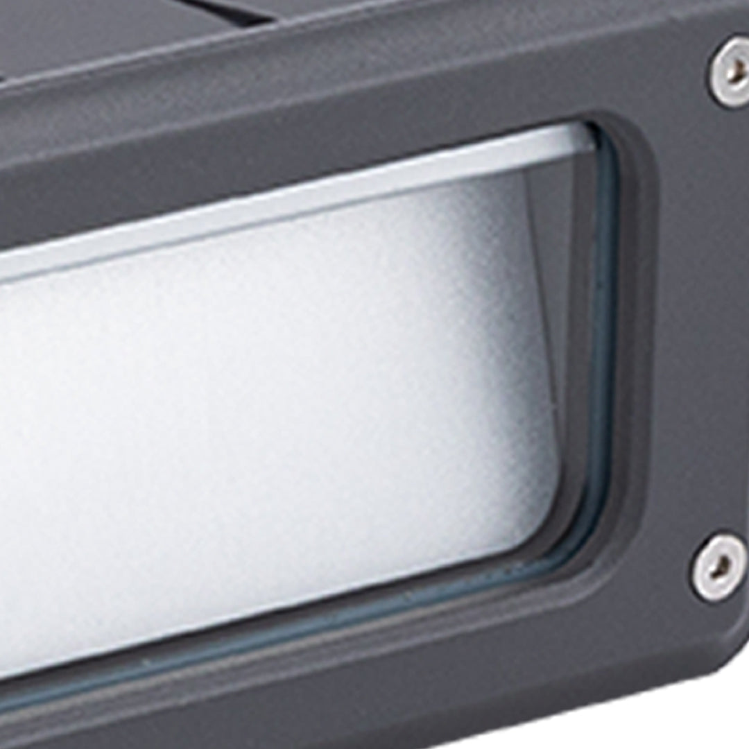 Klassiske LED-udendørs trinlys, sandgråt aluminium, IP65