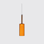 Minimalist Glass Pendant Light, Clear Red Orange or Grey, 3 Sizes, G4 Base