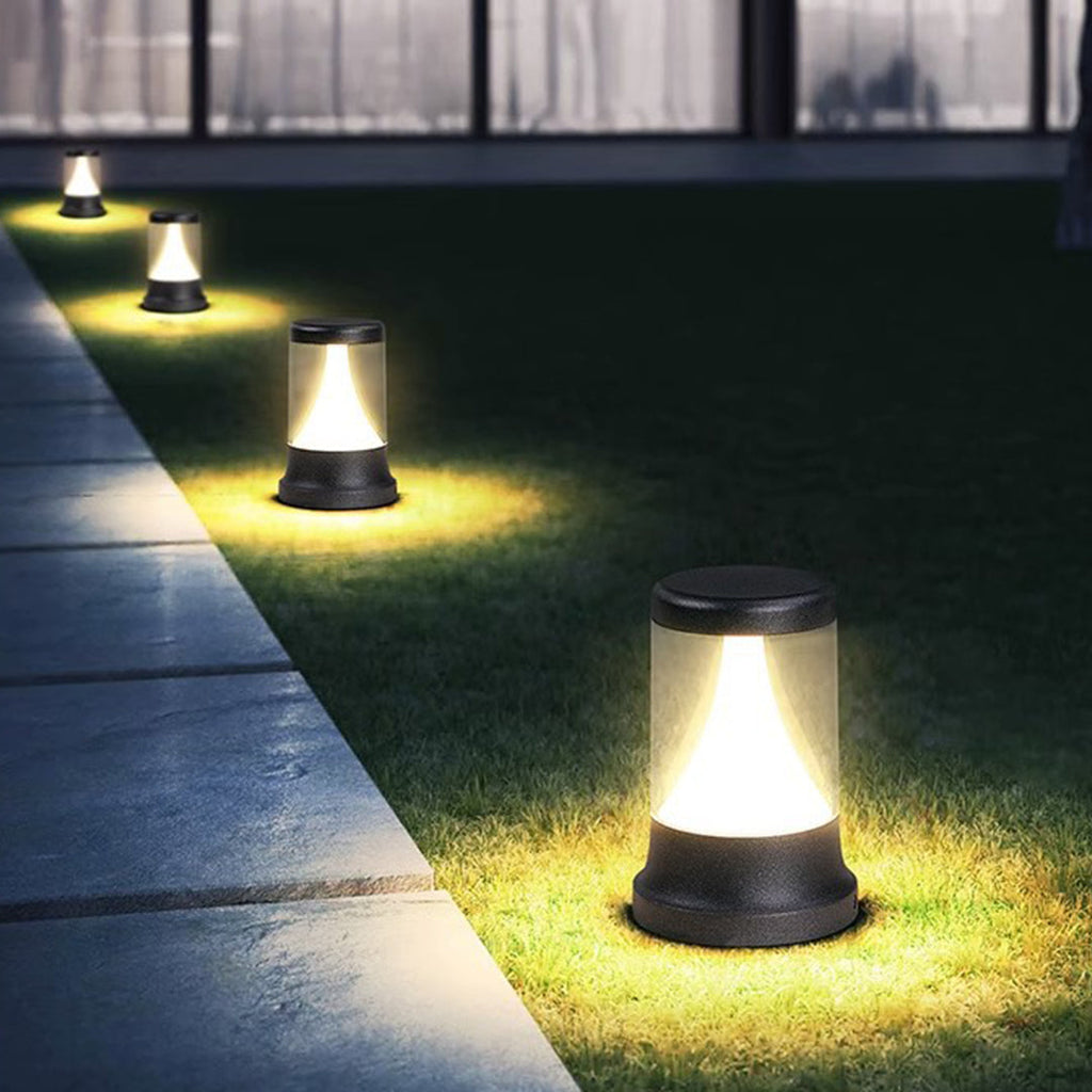 Lunan Aluminum Garden Stake Light, Scandinavian LED Bollard Design