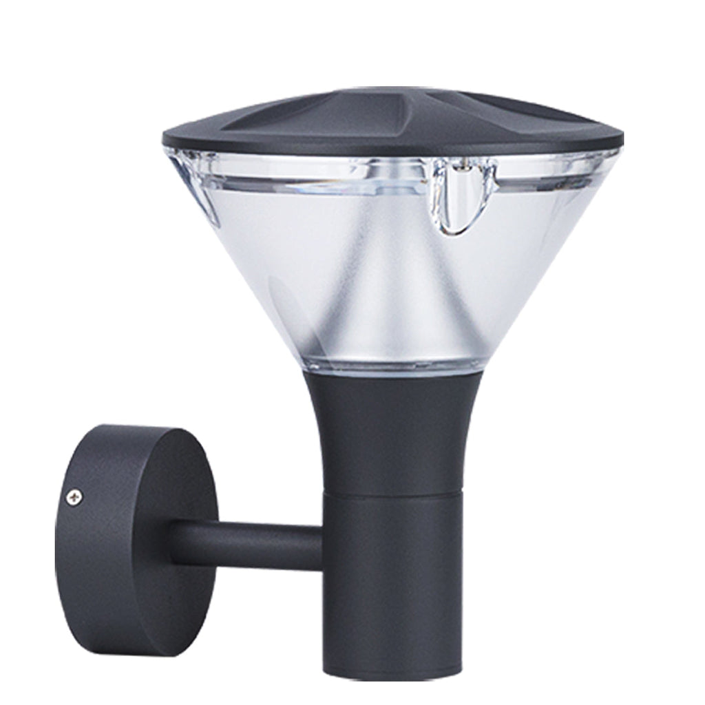 Verica sandgrå aluminium utendørs vegglampe, varm LED-vegglampe