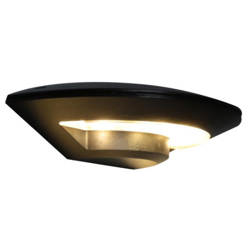 Curved Wall Lamp With Pearl-Shell Silhouette, Metal And Acrylic Shade