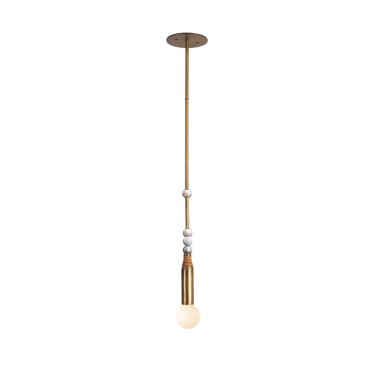 The Clérachic pendant light in its pale marble bead finish, photographed alone on a neutral background.