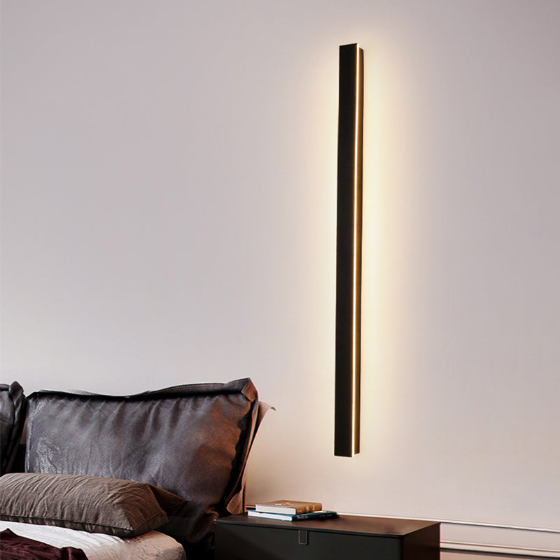 Applique murale extérieure LED minimaliste, métal et acrylique, 8 tailles