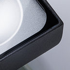 Luz de Parede Exterior em Vidro Industrial, Alumínio Preto Minimalista