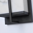 Outdoor Resin Wall Sconce with Rectangular LED Light Panel