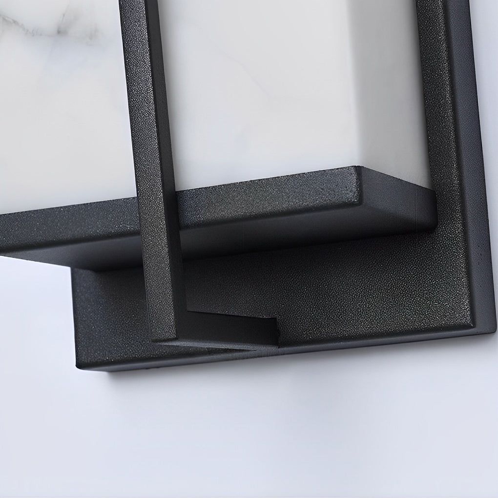 Outdoor Resin Wall Sconce with Rectangular LED Light Panel
