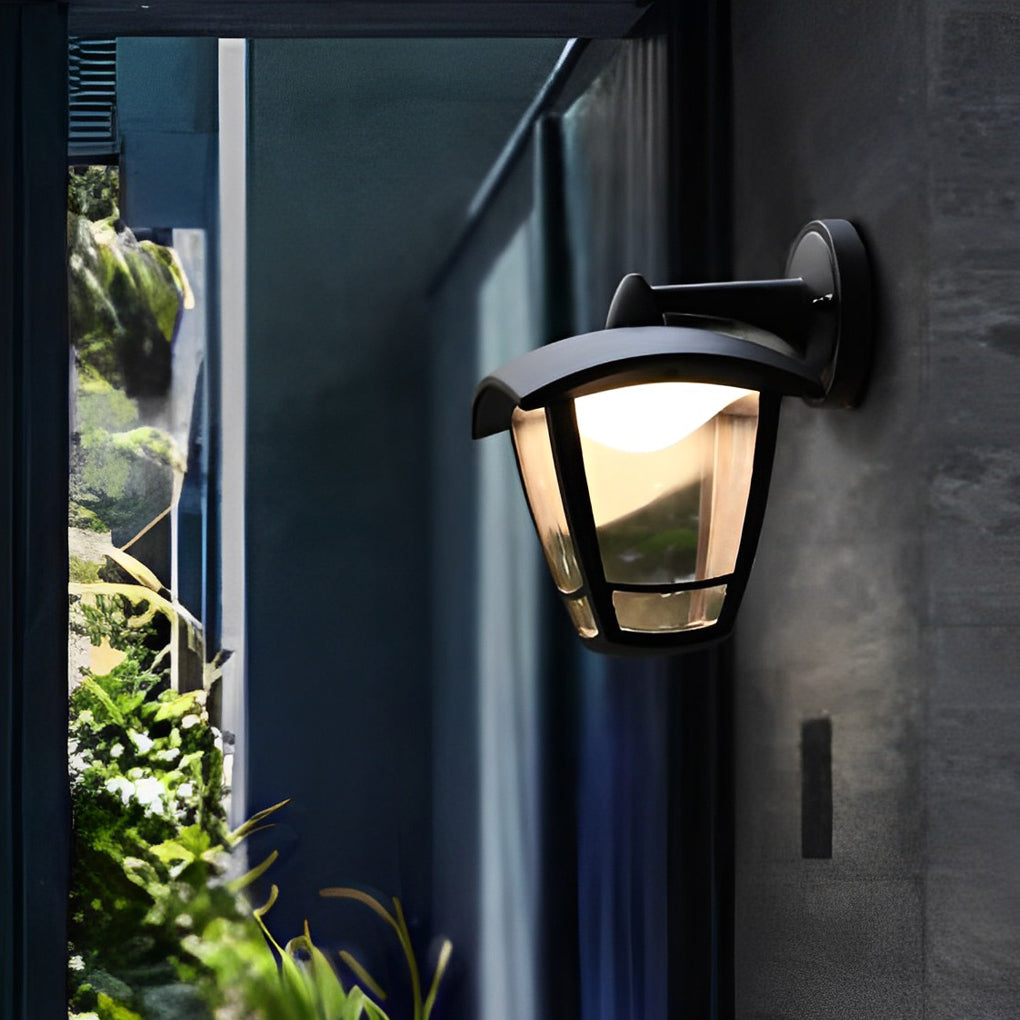 Aluminum Outdoor Wall Lamp With Acrylic Shade, Stuart Retro Design