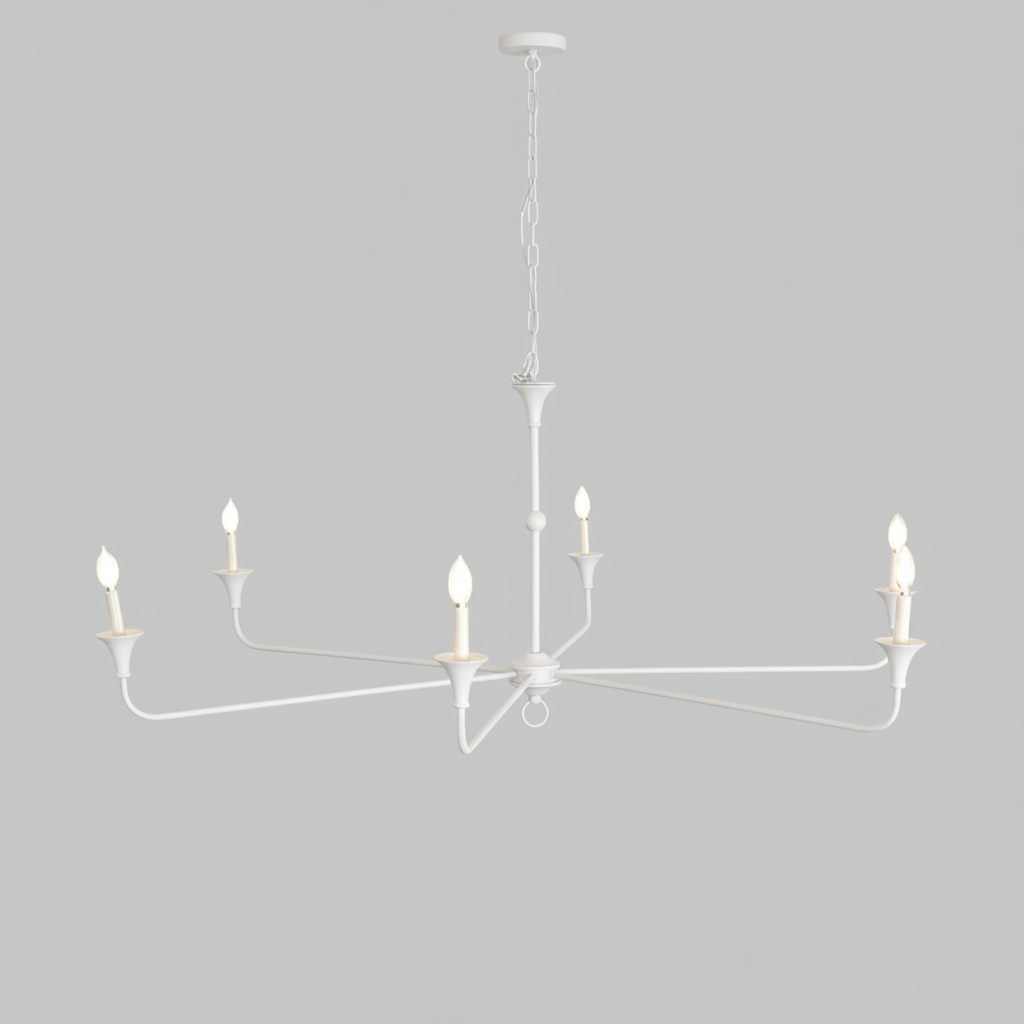 Six-head candle chandelier finish swatch reference