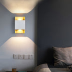 Aluminum Outdoor Wall Lamp, Warm-White COB LED, Glass Shade, 4 Finishes