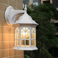 European-Style Aluminum Outdoor Wall Light With Glass Shade