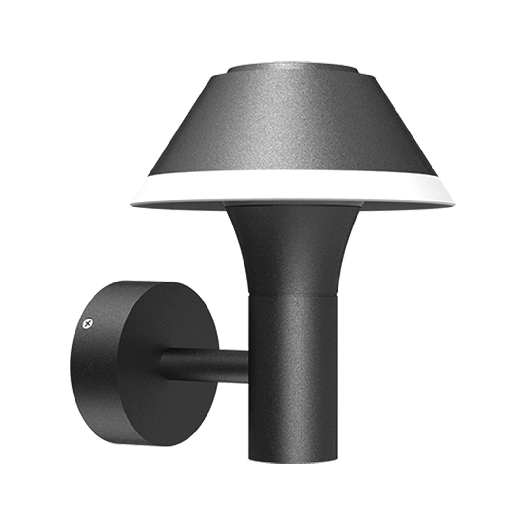 Nordic Cone Shade Aluminium Udendørs Væglampe i Flash Sort