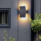 Luz de Parede Exterior LED Impermeável, Arandela Minimalista em Alumínio e Vidro