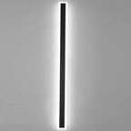 Linear Acrylic Wall Lamp for Outdoor Use, Matte Black and White