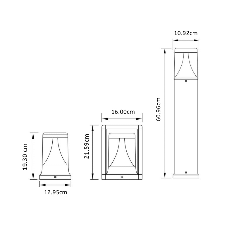 Lunan Aluminum Garden Stake Light, Scandinavian LED Bollard Design