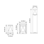 Lunan Aluminum Garden Stake Light, Scandinavian LED Bollard Design