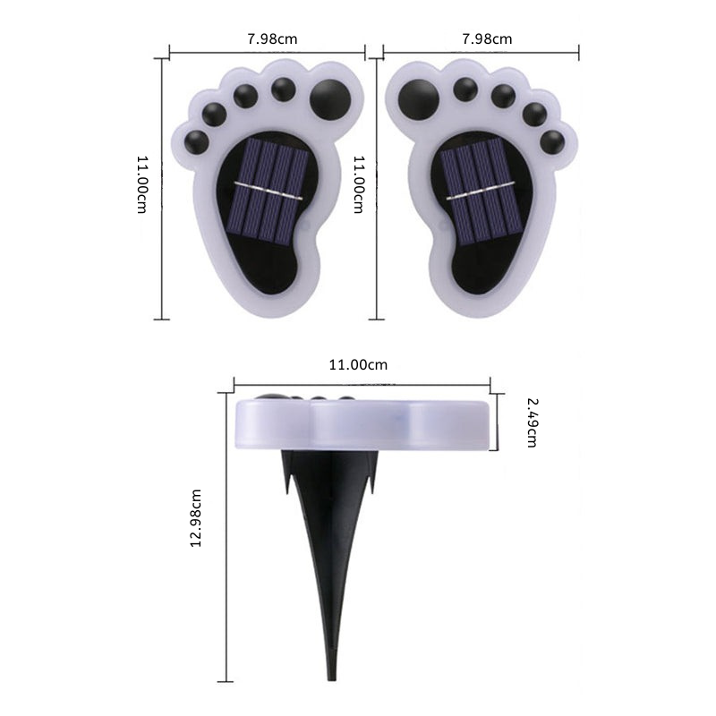 Solcelledrevet LED-havebelysning, skumring-til-daggry ABS jordspyd