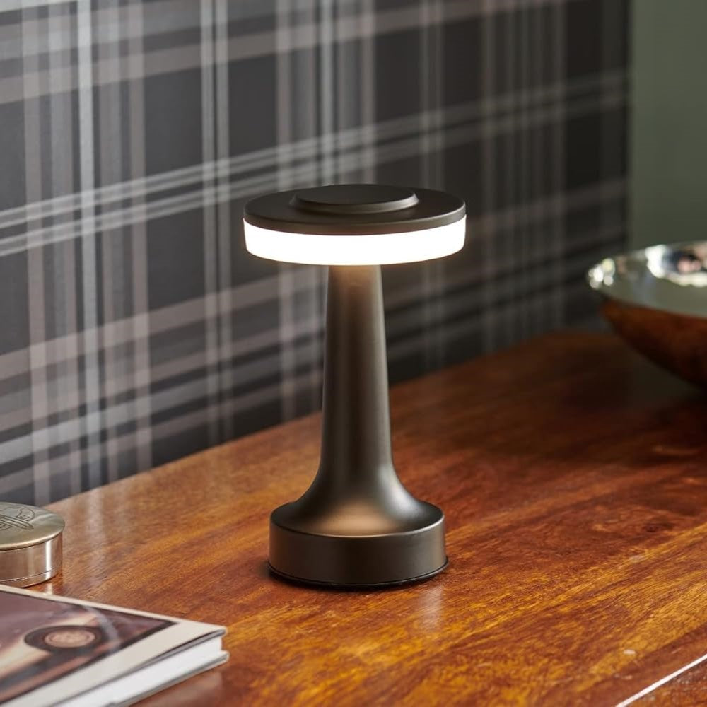 Wireless Table Lamp, Retro Bar Design, Dimmable USB-C LED