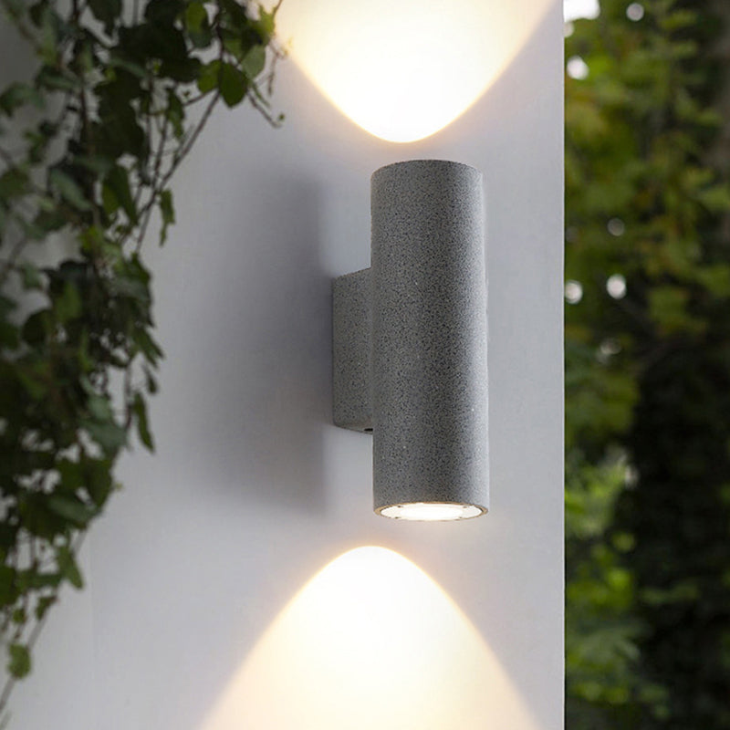 Cementcylinder udendørsvæglampe med integreret LED