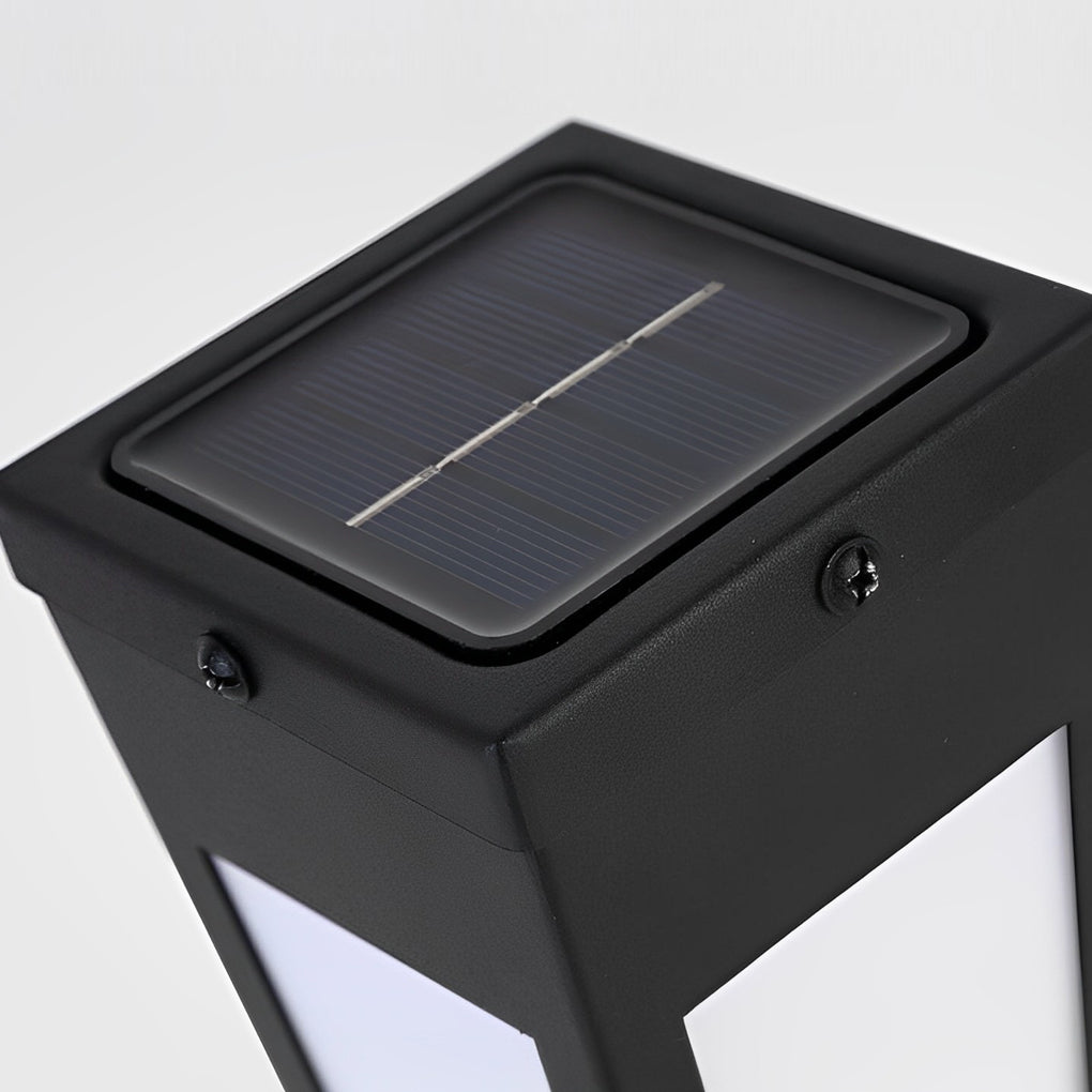 Solcelledrevet LED-væglampe til udendørs brug, akrylskærm, skumrings-til-daggry-sensor