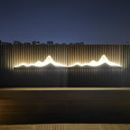 Luz de Parede Moderna em Acrílico para Uso Externo, Design Escultural LED